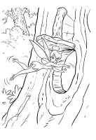 A coloring page of peter pan